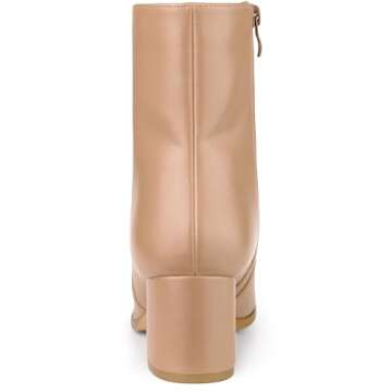 Stylish Allegra K Square Toe Ankle Boots for Women