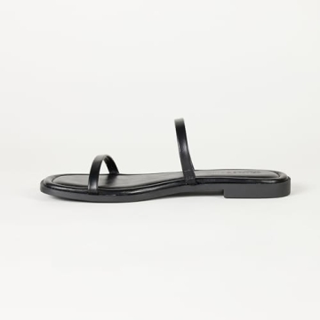 The Drop Women’s Stylish Square Toe Flat Sandals