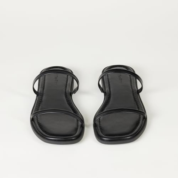 The Drop Women’s Stylish Square Toe Flat Sandals