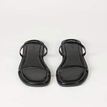The Drop Women’s Stylish Square Toe Flat Sandals
