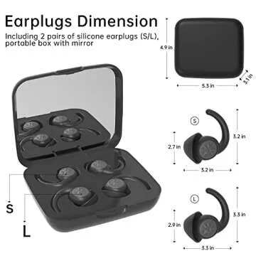 Ear Plugs for Sleeping Soft Silicone Earplugs Noise Reduction 2 Pairs Reusable Earplug Sound Blocking NRR 33dB Noise Cancelling for Snoring, Sleep, Work, Concerts, Shooting, Travel, Dogdogkut (Black)