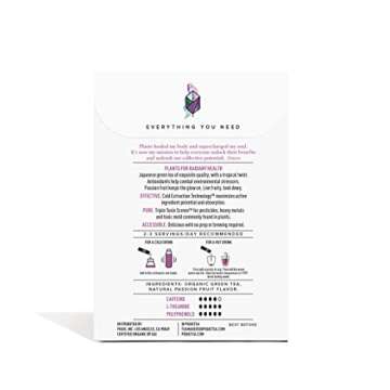 Pique Organic Passion Fruit Green Tea Crystals - Supports Immunity, Energy - 14 Single Serve Sticks ...