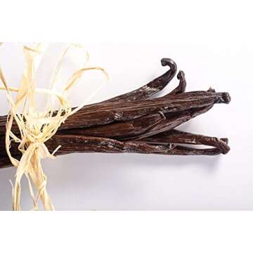 Homemade Vanilla Extract Kit - 1 oz Vanilla Beans, 375ml Clear Glass Bottle with cork in Crafted Wooden Box - Great for Gift set