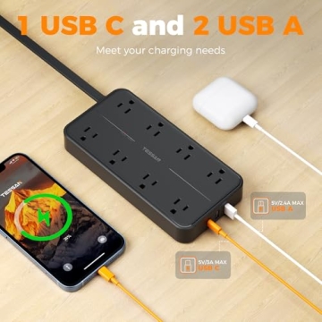 TESSAN 2000J Surge Protector Power Strip with USB Ports
