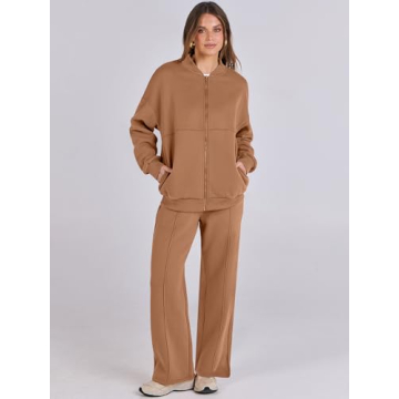 ANRABESS Women's Oversized Lounge Set - Cozy Winter Sweatsuits