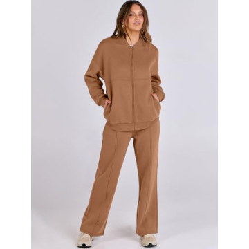 ANRABESS Women's Oversized Lounge Set - Cozy Winter Sweatsuits