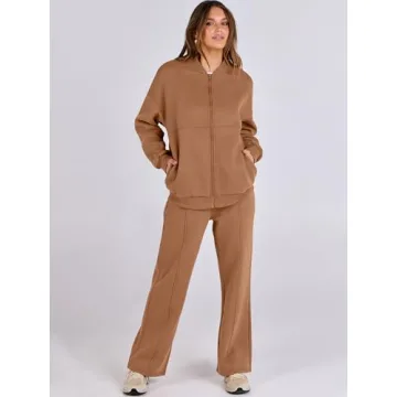 ANRABESS Women's Oversized Lounge Set - Cozy Winter Sweatsuits