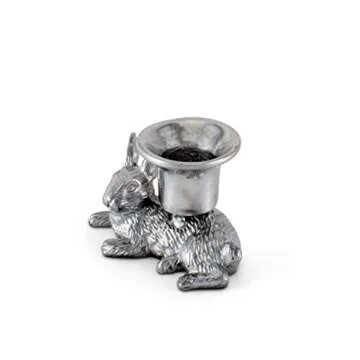 Arthur Court Aluminum Rabbit Candle Holder - Perfect Easter Décor