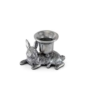 Arthur Court Aluminum Rabbit Candle Holder - Perfect Easter Décor