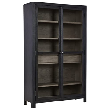 Signature Design by Ashley Lenston Transitional Accent Cabinet, Black & Gray