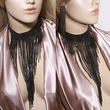 Flyonce Rhinestone Statement Necklace for Every Occasion