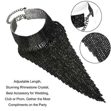 Flyonce Rhinestone Statement Necklace for Every Occasion