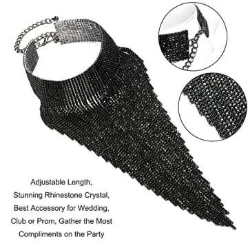 Flyonce Rhinestone Statement Necklace for Every Occasion