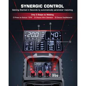 ARCCAPTAIN 200A Multi-Process MIG Welder with LED Display