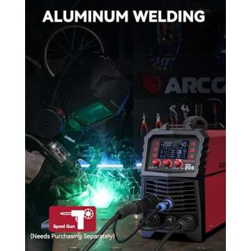 ARCCAPTAIN 200A Multi-Process MIG Welder with LED Display