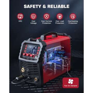 ARCCAPTAIN 200A Multi-Process MIG Welder with LED Display