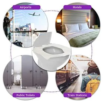 GoHygiene: XL Travel Pack of 4 Packs (40-Count) + 1 Free Pack (10-Count) ! - Disposable Toilet Seat Covers - New!