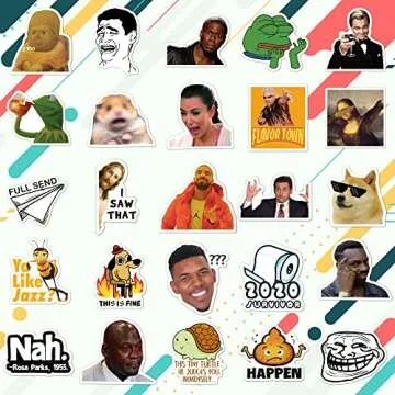 Unique 220PCS Funny Meme Sticker Pack for Personalization