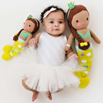 Cuddle + Kind Pearl the Mermaid Hand-Knit Doll - Charitable Gift