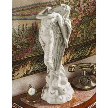Design Toscano Ascending Angel Garden Statue, Medium, Antique Stone