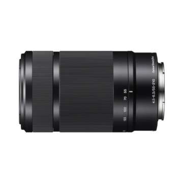 Sony E 55-210mm F4.5-6.3 Lens for Sony E-Mount Cameras - Black (Renewed)