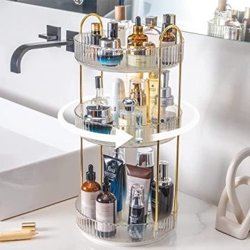 Elegant Rotating Makeup Organizer for All Your Essentials