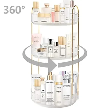 Elegant Rotating Makeup Organizer for All Your Essentials