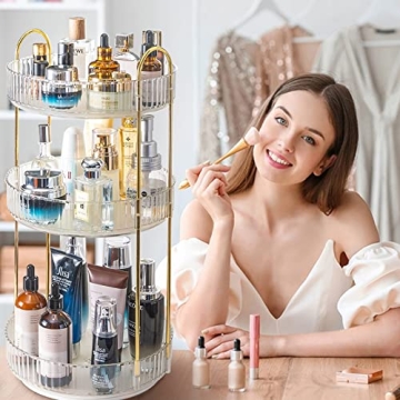 Elegant Rotating Makeup Organizer for All Your Essentials