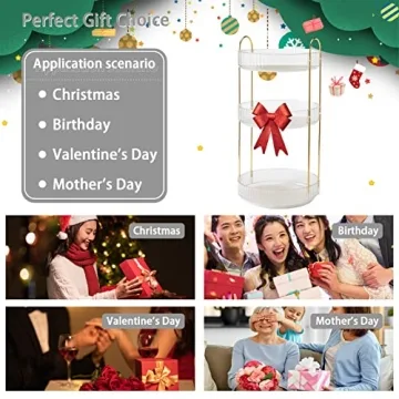 Elegant Rotating Makeup Organizer for All Your Essentials