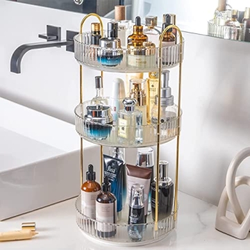 Elegant Rotating Makeup Organizer for All Your Essentials