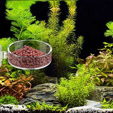 Dannisly Aquarium Shrimp Feeder Dish Round Fish Tank Feeder Bowls Clear Aquarium Feeding Cup with Suction Cup