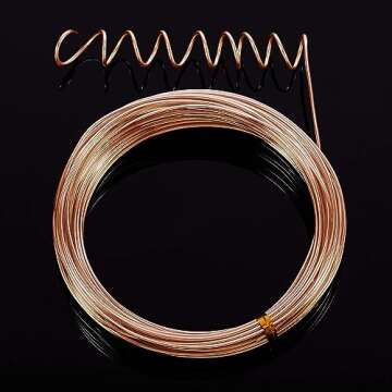 TecUnite Aluminum Craft Wire for Sculpting Armature and Jewelry Making (Copper, 10 M X 3 mm)