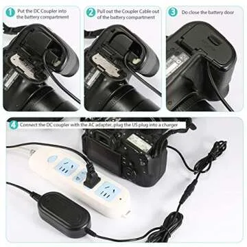 PowEver ACK-E6 AC Adapter for Canon Cameras - Reliable Power