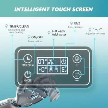 Euhomy Ice Maker - Fast Ice, Self-Cleaning, Compact