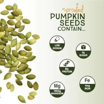 Sea Salted Sprouted Pumpkin Seeds - Vegan, Organic, Keto