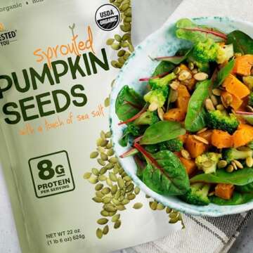 Sea Salted Sprouted Pumpkin Seeds - Vegan, Organic, Keto