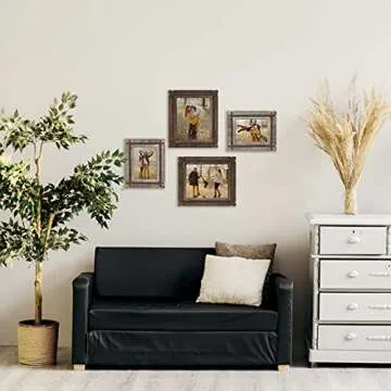 Akrilane 8x10 Rustic Picture Frame for Wall or Tabletop Decor