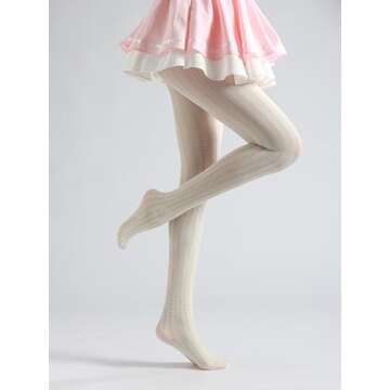 Sahabowi Women Hearts Vertical Jacquard Tights, Sheer High Waist Pantyhose, Vintage Control Top Stoc...