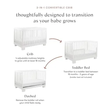 Babyletto Modo 3-in-1 Convertible Crib for Modern Nurseries
