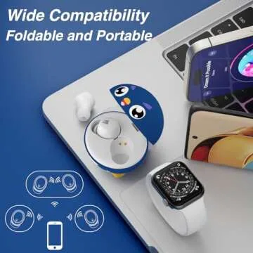 Kids Bluetooth Earbuds with Mic, 85dB Limit and 30Hrs Playtime