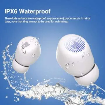 Kids Bluetooth Earbuds with Mic, 85dB Limit and 30Hrs Playtime