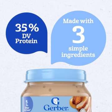 Gerber Baby Food Chicken & Gravy Non-GMO 2.5 oz Pack of 20
