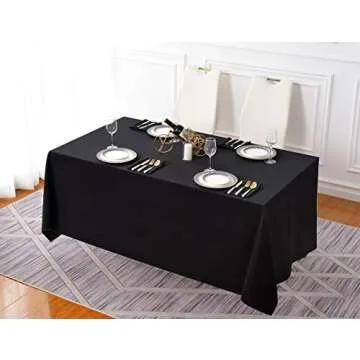Premium Surmente Black Tablecloths for Elegant Events