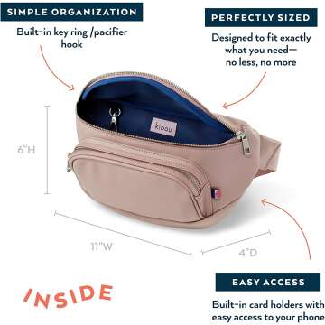 Kibou Vegan Leather Fanny Pack Diaper Bag