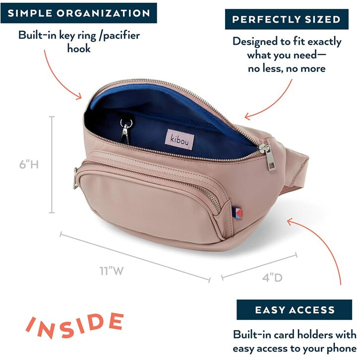 Kibou Vegan Leather Fanny Pack Diaper Bag