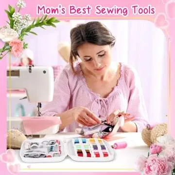 Coquimbo Sewing Kit Mothers Day Gifts for Mom Her Women Mother, Sewing kit Small Portable Sewing Supplies Accessories with Carrying Case Includes Thread, Needle, Scissors, Measure Tape, Thimble