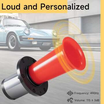 OOGA Air Horn Antique Ahooga Vintage Classic Old Style School 12V 110DB Banhao Auto Car Truck Air Fun Horn Red