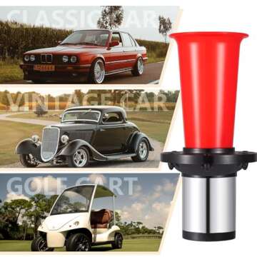 OOGA Air Horn Antique Ahooga Vintage Classic Old Style School 12V 110DB Banhao Auto Car Truck Air Fun Horn Red