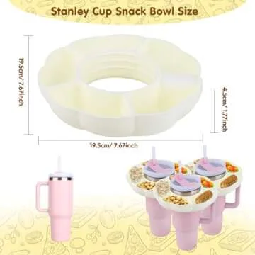 Aitsite Snack Bowl for Stanley Cup - Silicone Snack Tray