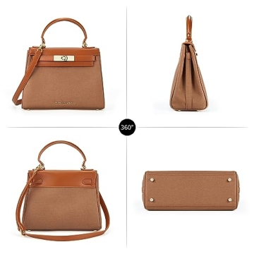 VICTORIA HYDE Handbags for Women, Women's Satchel Handbags, Top Handle Purse (Brown)